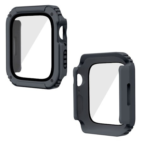 Apple Watch 44mm cover with tempered glass - Dark Grey