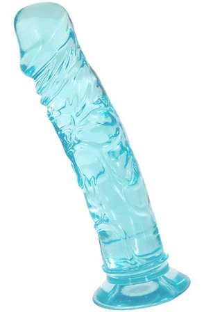 Kjøp Crystal Pleasures Aqua Blue 18 cm - Dildo | God pris