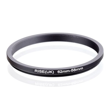 62 - 58 mm adapterring / step-down ring
