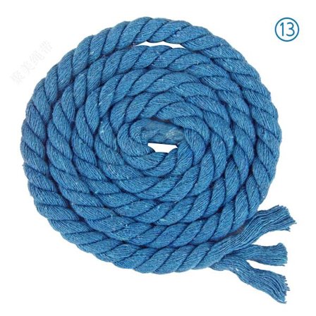 8 mm x 20 m 3-säikeinen punottu puuvillaköysi askarteluun, neulomiseen ja lankaan