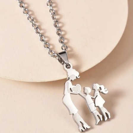 Halsband med hänge för mor och dotter/son, morsdagspresent, korskedja, accessoarer