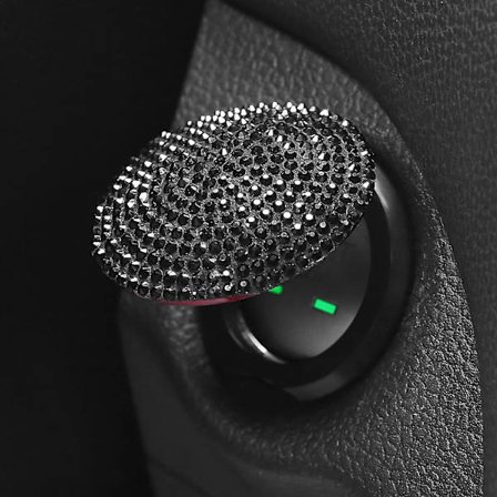 Bling biltilbehør til kvinder, start-stop-knapdæksel til bilmotor