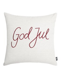 Putetrekk med brodert tekst God jul 1-pk