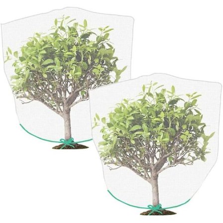 2-pack Garden Insect Netting with Drawstring, Plant Protection Netting for Fruit and Flowers, Compatible with Various Brands