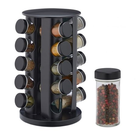 Krydderi karrusel med 20 glas