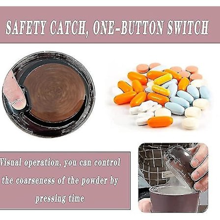 Elektrisk Pillerkrossare Kvarn För Små Eller Stora Piller, Medicin Till Fint Pulver. Krossare Pulveriserare Kvarn För Sondmatning, Spädbarn, Äldre (