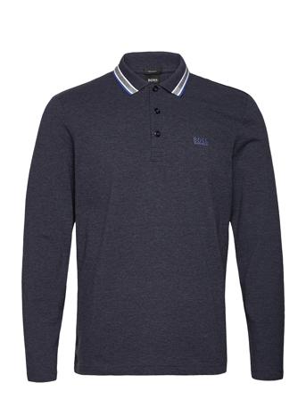 Plisy Polos Long-sleeved Blå BOSS