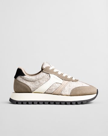 GANT Damen Caffay Sneaker aus Veloursleder und Wolle (39) Beige
