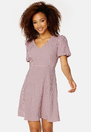 BUBBLEROOM Winola dress Pink / Checked Klær
