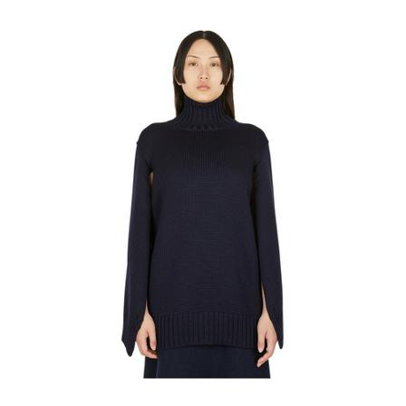 Jil Sander Cape Sleeve Sweater Blå, Dame