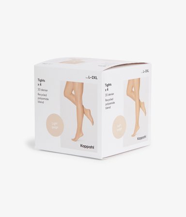 Kappahl | 4-pk strømpebukse 20 denier | Lys beige