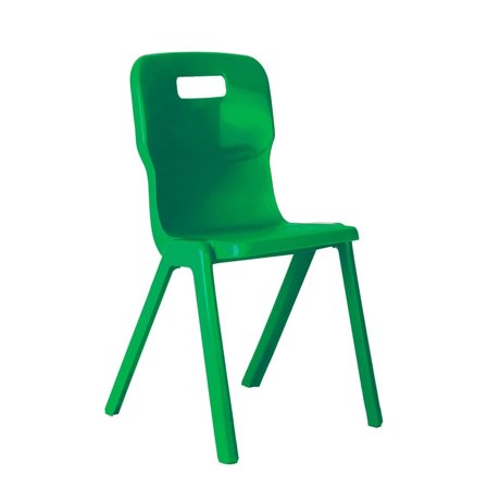 All-in-one plastic chair TITAN, H 430 mm, green