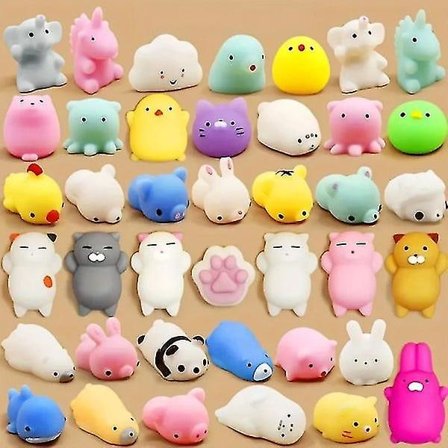 20 stk Mini Squishy Leke for Barn - Tilfeldige Dyr Mini Squishes - Bursdagsgave