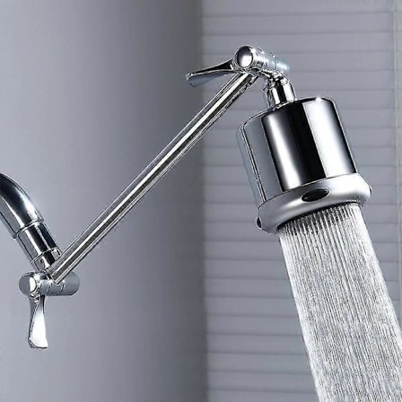 Dusjhode for bad med dusjarm, justerbar forlengelsesstang Fgao