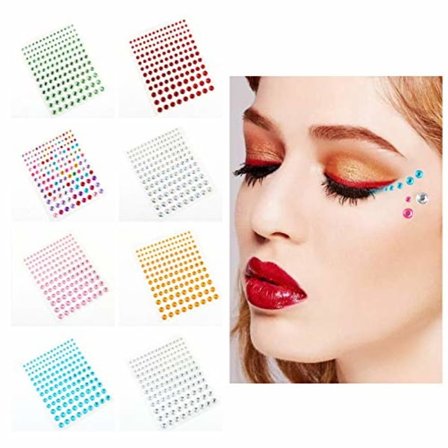 Glitter Mermaid Face Gems Rhinestones Body Stickers Crystals Face Jewels Ta