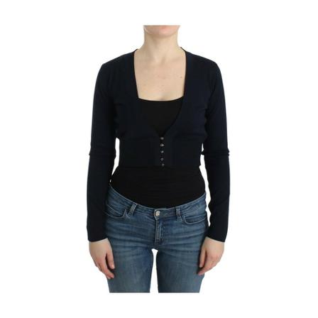 Roberto Cavalli, cropped cardigan Zwart, Dames, Maat:L