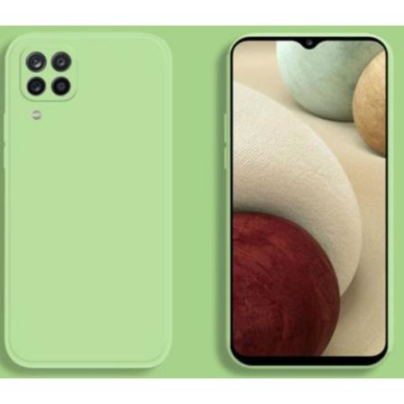 Samsung Galaxy A12 Skal - Mikrofiber Silikon Ljusgrön
