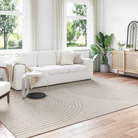 Områdesmattor Rektangulär Kräm 340 x 240 cm