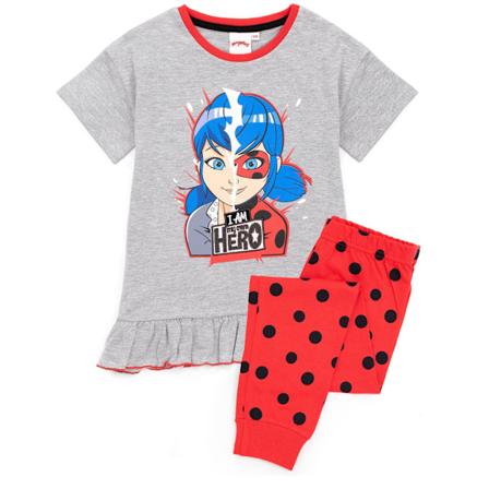 Miraculous Girls I Am My Own Hero! Pyjamas Set 8-9 år Heather Heather Grey/Red/Black 8-9 Years