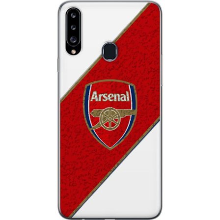 Kompatibelt Mobilskal till Samsung Samsung Galaxy A20s Moschino Toy teddybjörn med enkel tecknad design, brun björn med vit tröja och tydlig logoty