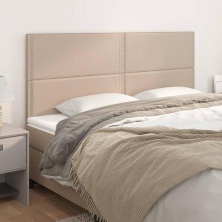 Vidaxl Huvudgavlar 4 St Cappuccino 100x5x78/88 Cm Konstläder Brun
