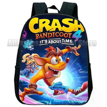 Reppu 1838Hs Crash Bandicoot On the Run Reppu Lasten Ala-asteen Laukku Päiväkoti Tyttöjen Kirjalaukku Laukut Lapset 1838An