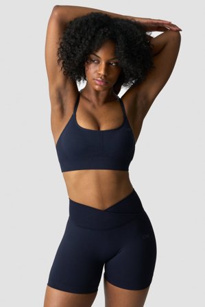 Ignite Seamless Adjustable Sports Bra Navy