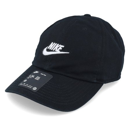 Nike - Black - unconstructed - Cap - Club Cap Black/White Dad Cap - Hatstore