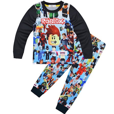 Peli Roblox Isoille Lapsille 120-170 Jaardia Kotivaatesetti Pitkähihainen Kaksiosainen Pyjama 565 musta