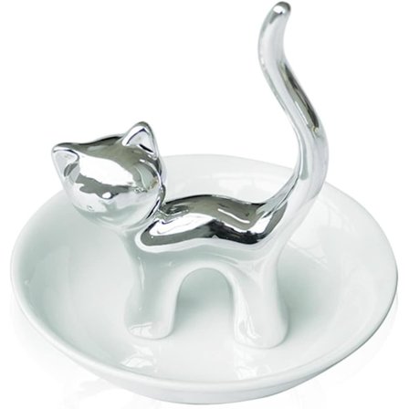 Keramisk Ringholder. Bakke til udstilling af ringe og smykker. Fremstillet af keramik