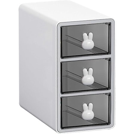 Pinottava työpöydän säilytyslaatikko 3 laatikolla, läpinäkyvä monikerroksinen kosmetiikkalaatikko, sopii toimistopöydän kosmetiikalle -Yx