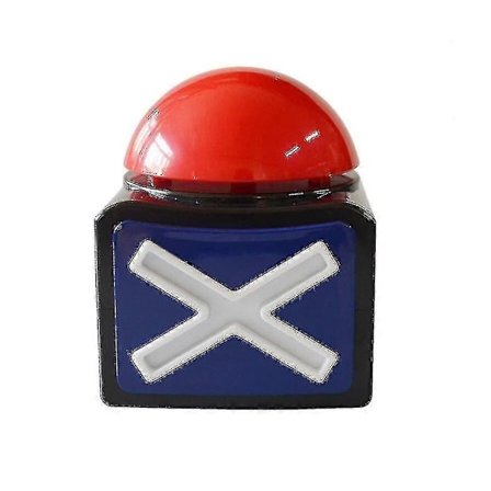 1 st Buzzer med Ljud och LED-belysning - Festlig Kul för Hela Familjen - Perfekt för Spelkvällar, Quizprogram och Firanden (FMY)