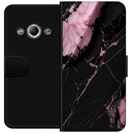 Kompatibel Tegnebogsetui til Samsung Galaxy Xcover 3 Svart rosa marmor