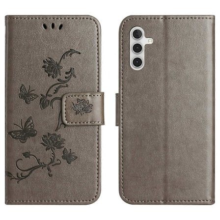 Til Samsung Galaxy A26 5G Etui Wallet Stand Præget Sommerfugl Blomst PU Læder Telefon Cover