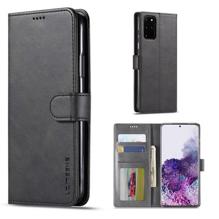 LC.Imeeke läder Samsung Galaxy S20 Plus fodral - Svart