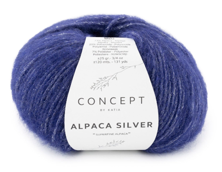 Katia Alpaca-Silver Mørk-Blå-Silver 283, 25g