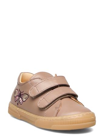 Shoes - Flat - With Velcro Lave Sneakers Beige ANGULUS*Betinget Tilbud