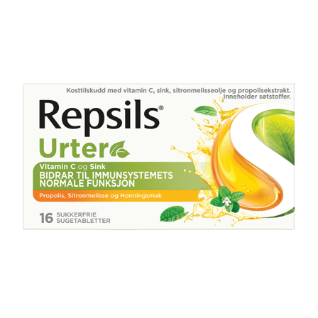 Repsils Urter sugetabletter, Propolis, sitronmelisse & honning, 16 stk.