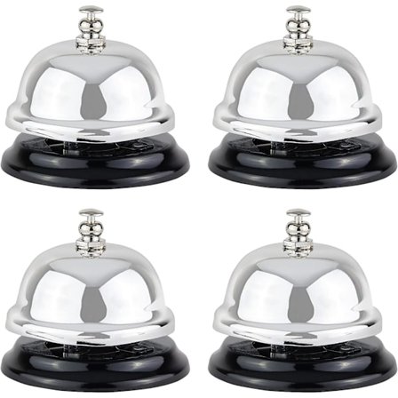 4-pakks Mini Hotell Serviceklokker for Resepsjon, Bellhop, Detaljhandel