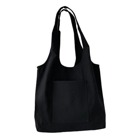 Canvasväska Högpresterande Utrymmesbesparande Enfärgad Fickdesign Canvas Tote Bag För Kvinnor DB