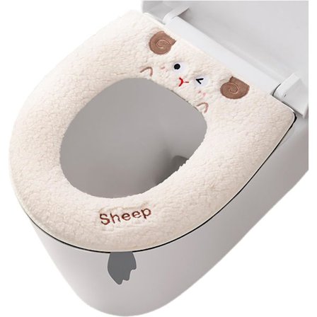 Lämmitettävät WC-istuimen päälliset, WC-istuimen päälliset säädettävillä kahvoilla, pestävät samettiset WC-istuimen päälliset, pehmeät ja paksut WC-