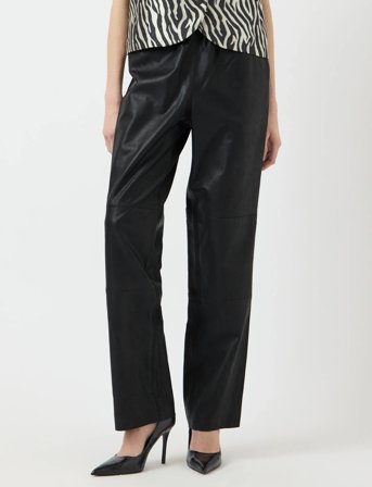 YAS Yassophie Hw Leather Pants Noos - Black - S