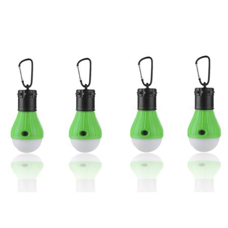 Bærbar teltlampe LED teltlys 4 pakker klipskrok orkan nødlys LED campingpære campingtelt lanternepære utstyr