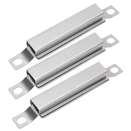 Crossover-rør, Justerbare Grilldeler Crossover, Rustfritt Stål Rørbrenner Reservedeler (3 stk, Sølv)