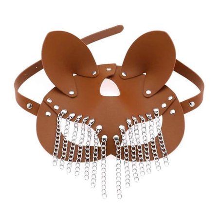 Halvt Katte Cosplay Kostume med 9 Farver og Kædekvaster til Halloween Fester – Lysebrunt Tilbehør