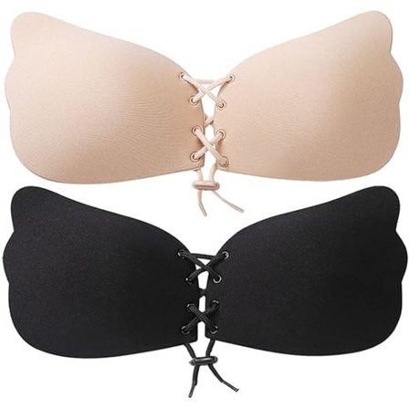 2 kpl B liimautuva rintaliivi, silikoniset olkaimettomat rintaliivit, liimautuvat rintaliivit, itseliimautuvat rintaliivit, hääliivit