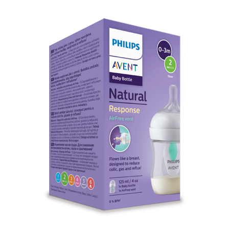 Philips Avent Natural AirFree Bottle, 125 ml