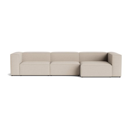 Lissabon Chaiselongue-Sofa, rechts | 360cm, Danubio Beige, einfarbig, modernes Design, bequeme Polsterung, maximaler Komfort, hochwertig