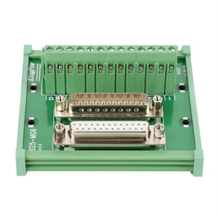 DB25 D Sub Han Hun Breakout Terminal Board DIN Skinne Monteringsmodul