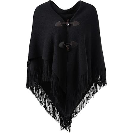 Naisten Avoin Edest Poncho L ys Istuvuus Reunustamaton Huivi Syksyyn Talveen Dark Grey